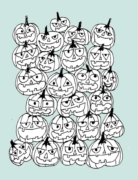 Doodle tło wakacje halloween — Wektor stockowy