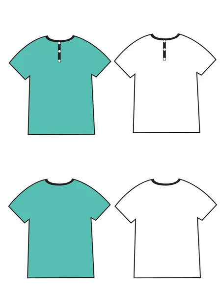 Koszula i t-shirt szablonów — Wektor stockowy