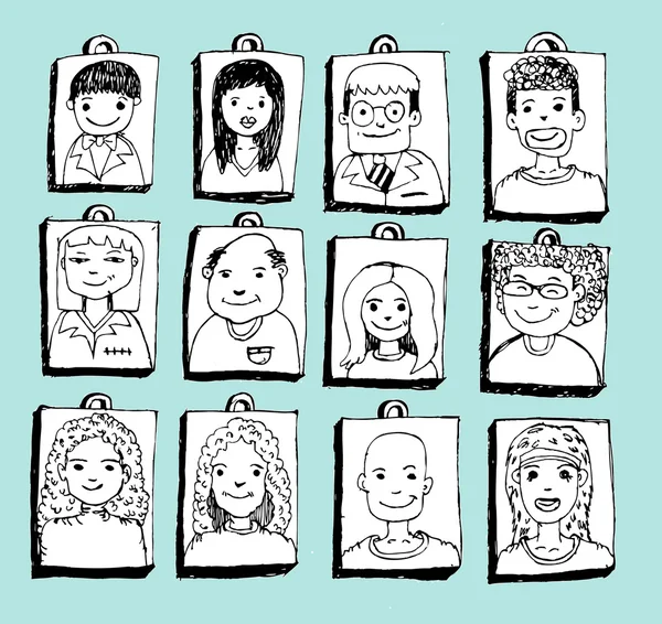 People faces cartoon