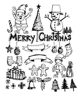 Doodle yılbaşı öğesi