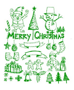 Doodle yılbaşı öğesi