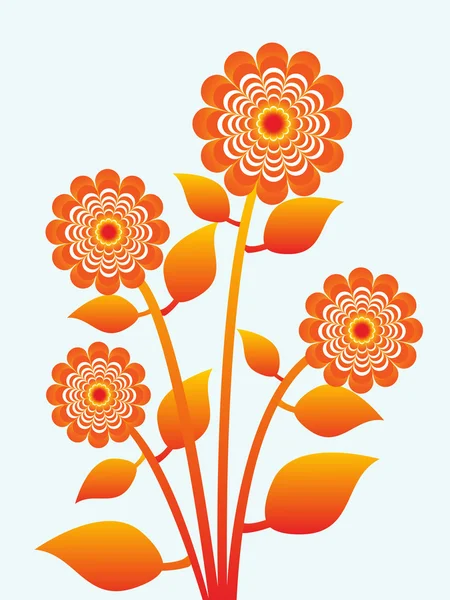 Αφηρημένο λουλούδι στην απεικόνιση — Διανυσματικό Αρχείο