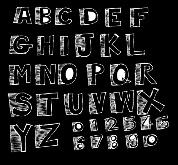 Ручной рисунок векторных букв — стоковый вектор