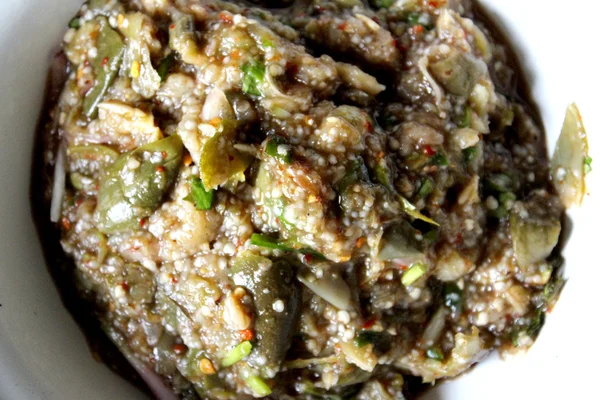 Thai épicé aubergine thai nourriture — Photo