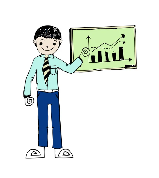 Podnikatel prezentace — Stockový vektor