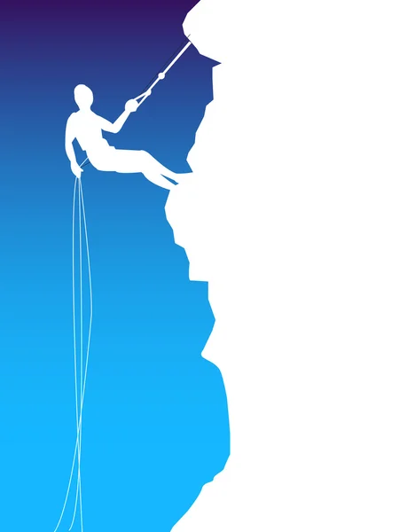 Escalada de montañas — Vector de stock