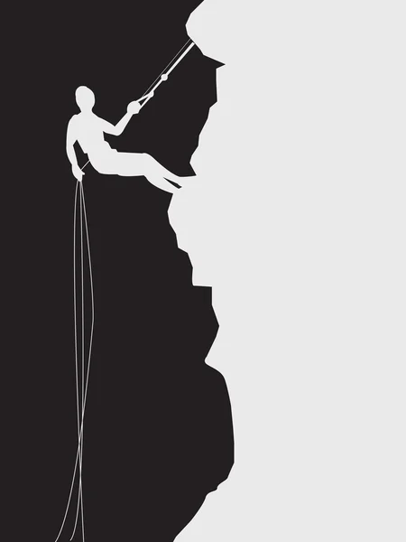 Escalada de montañas — Vector de stock