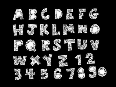 yazı tipi kroki el vektör mektup çizimi