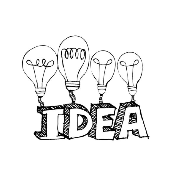 Ideia Ícone do vetor da lâmpada — Vetor de Stock