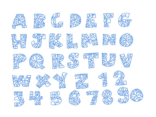 Schrift Skizze Hand Zeichnung Vektor Buchstaben — Stockvektor