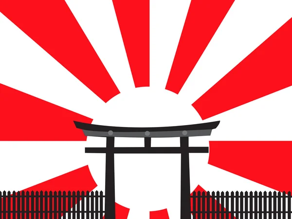 Puerta de Japón Símbolo abstracto — Archivo Imágenes Vectoriales