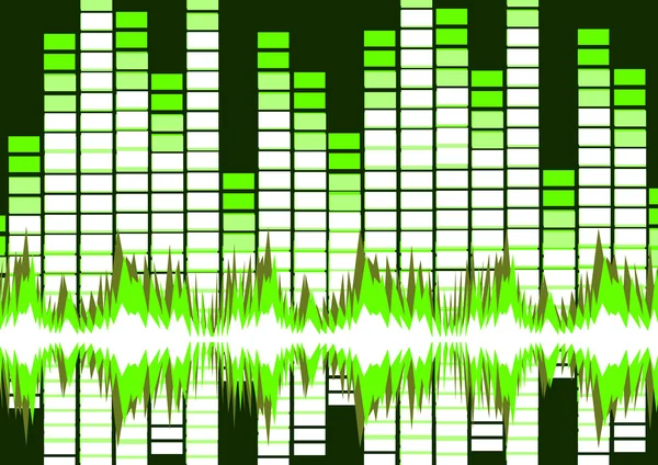 Ses dalgaları müzik arka plan — Stok Vektör