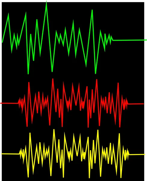 音楽の音の波の背景 — ストックベクタ