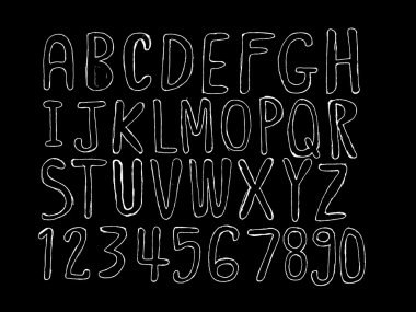 yazı tipi kroki el vektör mektup çizimi