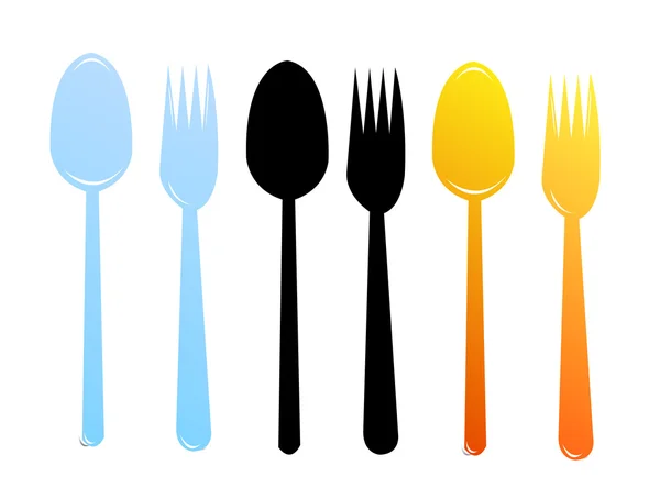 Fork spoon — Stock Vector