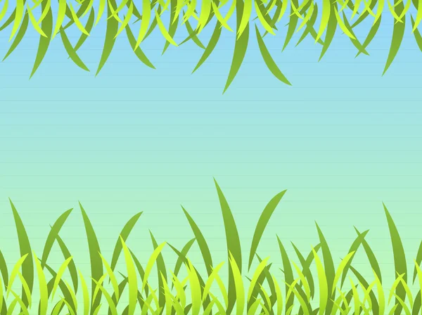 Green grass photo frame — Stock Vector