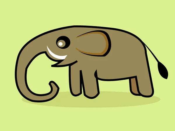 Roztomilý kreslený slon vektor ilustrace — Stockový vektor
