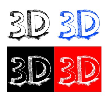 3d kelime yazılı çizimi