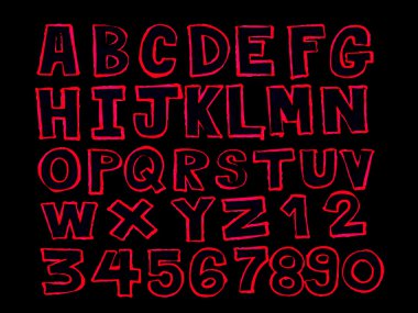 yazı tipi kroki el vektör mektup çizimi