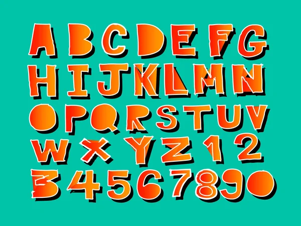 Lettertype schets hand tekenen vector brieven — Stockvector