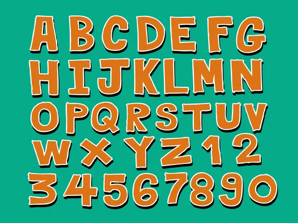 Lettertype schets hand tekenen vector brieven — Stockvector