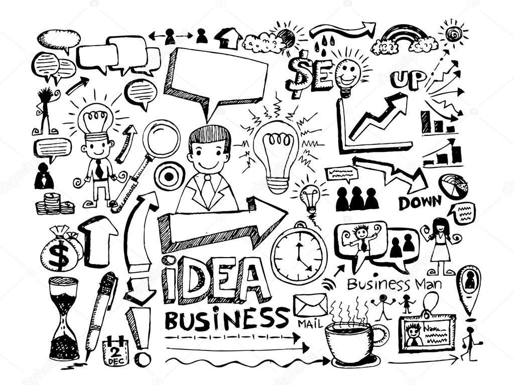 Business doodles idea