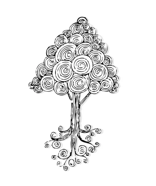 Albero in illustrazione — Vettoriale Stock