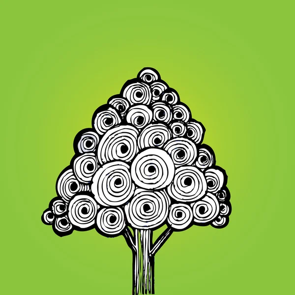 Tree in illustration — Stock Vector