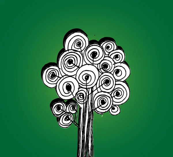 Træ i illustration – Stock-vektor