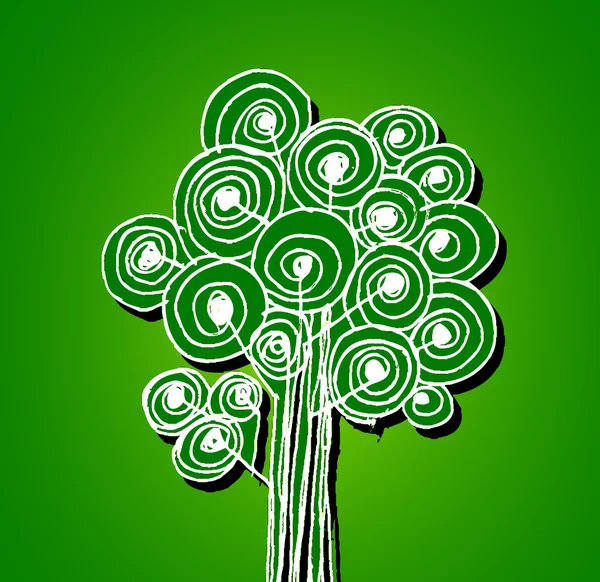 Tree in illustration — Stock Vector