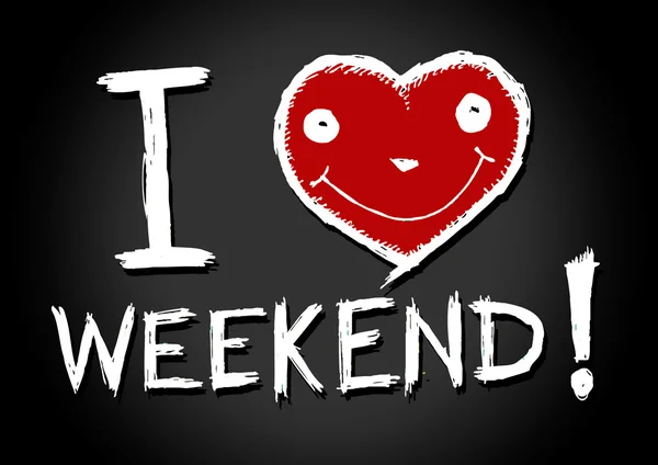 J'adore le week-end — Image vectorielle