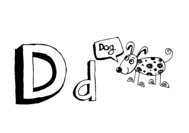 Alfabe karikatür metin