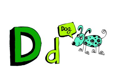 Alfabe karikatür metin