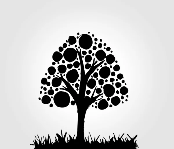 Abstrakter Baum in Vektorillustration — Stockvektor