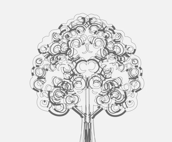 Abstrakter Baum in Vektorillustration — Stockvektor