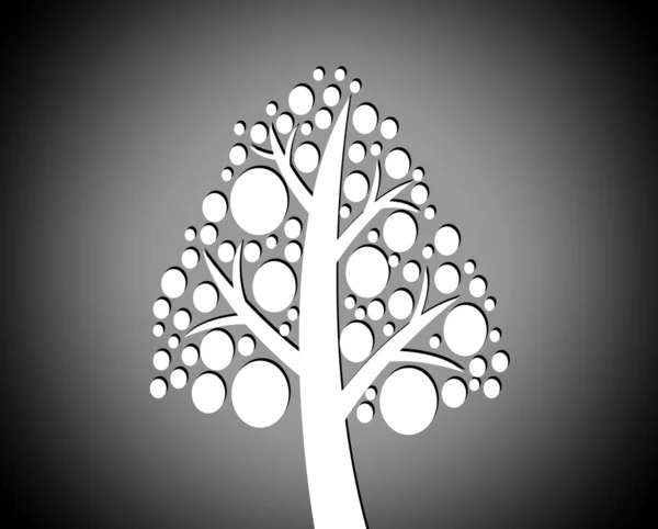 Árbol abstracto en ilustración vectorial — Vector de stock