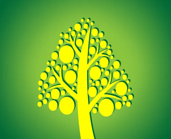 Streszczenie drzewo ilustracja wektorowa — Wektor stockowy