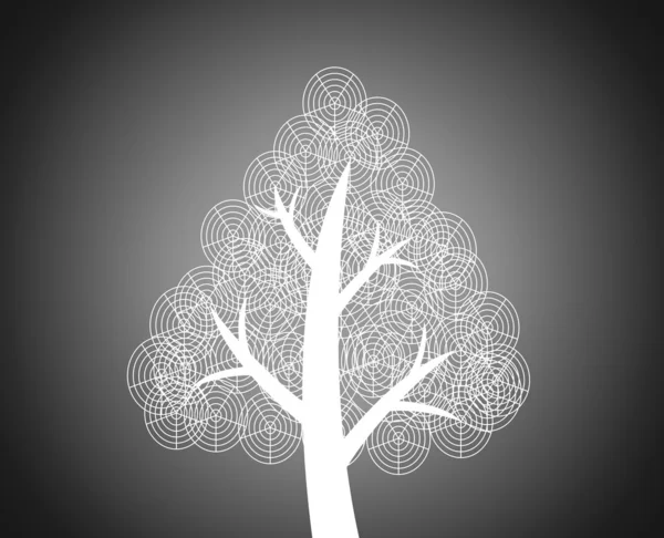 Árbol abstracto en ilustración vectorial — Vector de stock