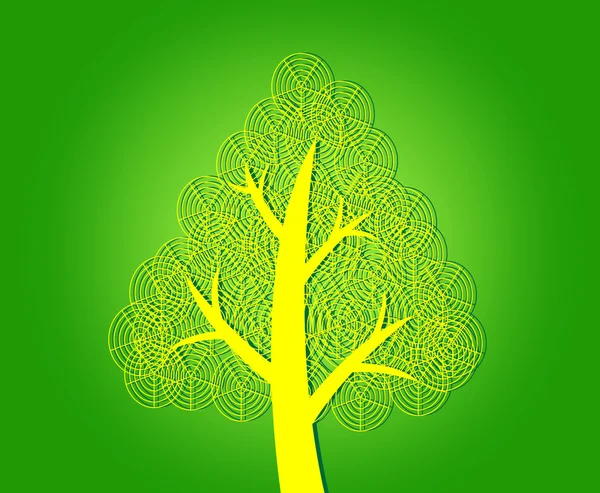 Abstrakter Baum in Vektorillustration — Stockvektor