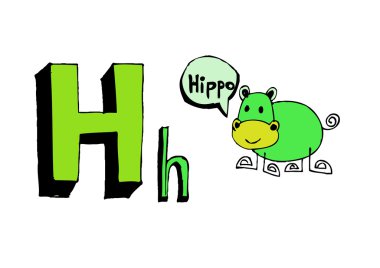 Alfabe karikatür metin