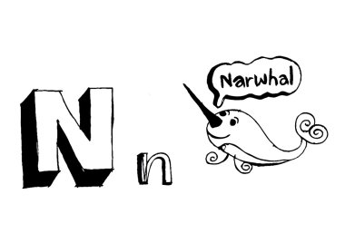 Alfabe karikatür metin