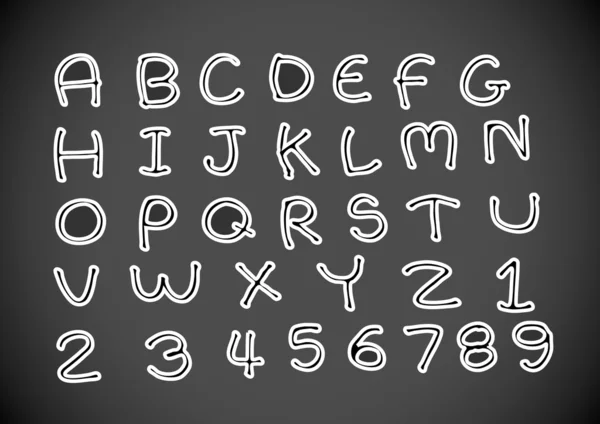 Vektor echte handgezeichnete Buchstaben Schrift mit einem Stift geschrieben — Stockvektor
