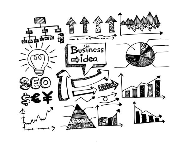 Business doodles idee — Stockvector