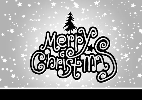 Merry Christmas font text lettering Christmas Greeting Card. Merry Christmas vector illustration — Stock Vector