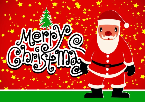 Buon Natale testo del carattere lettering Christmas Greeting Card. Buon Natale vettoriale illustrazione — Vettoriale Stock