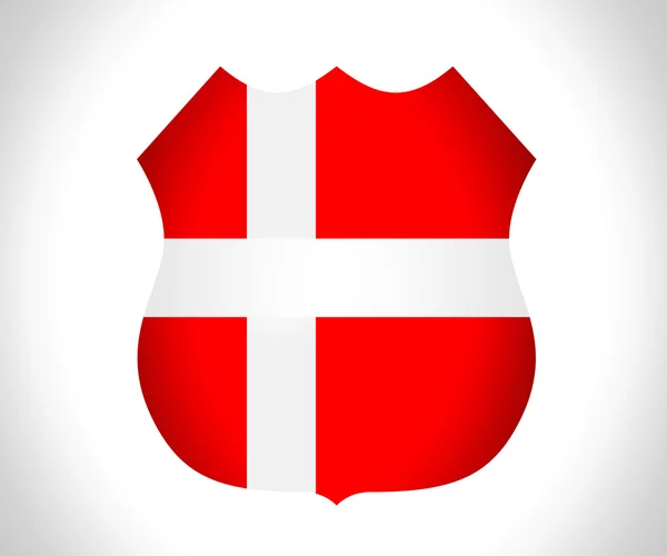 Danmark land flaggor — ストックベクタ