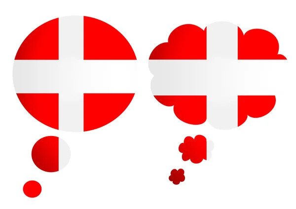 Banderas de Dinamarca — Vector de stock