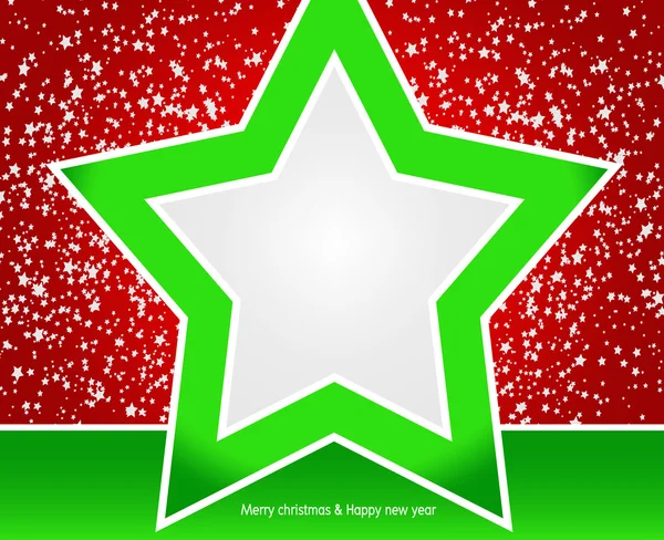 グリーティング カード クリスマスと新年あけましておめでとうございます、ベクトル イラスト — ストックベクタ