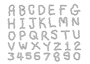 elle çizilmiş harfler yazı tipi