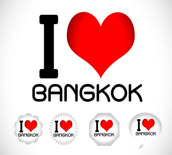 Adoro Bangkok. — Vetor de Stock